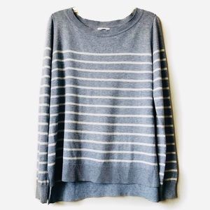 Old Navy Boxy Grey Striped Sweater